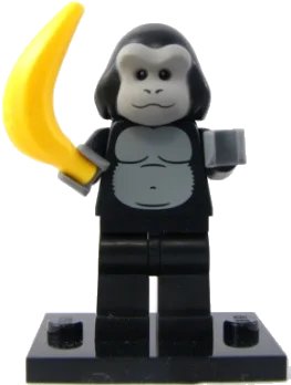 LEGO onderdeel Gorilla Suit Guy, Series 3 (Complete Set with Stand and Accessories) (COL03-12)