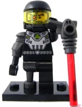 LEGO onderdeel Space Villain, Series 3 (Complete Set with Stand and Accessories) (col03-6)