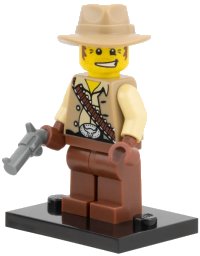 LEGO onderdeel Cowboy, Series 1 (Complete Set with Stand and Accessories) col01-16