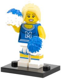 LEGO part Cheerleader, Series 1 (Complete Set with Stand and Accessories) col01-2