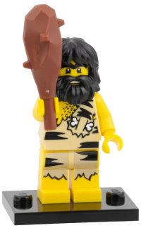 LEGO onderdeel Caveman, Series 1 (Complete Set with Stand and Accessories) col01-3