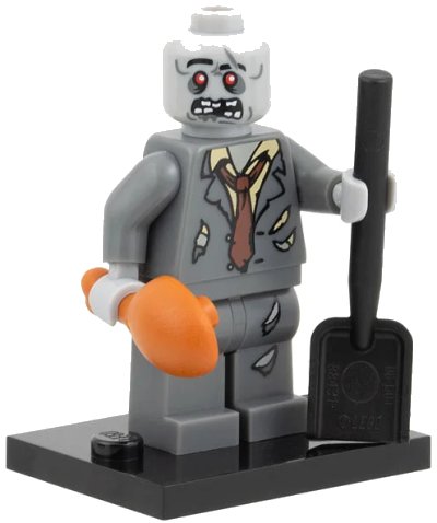 LEGO onderdeel Zombie, Series 1 (Complete Set with Stand and Accessories) (col01-5)