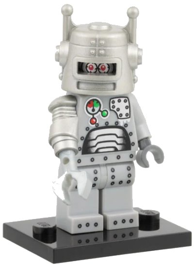 LEGO onderdeel Robot, Series 1 (Complete Set with Stand and Accessories) (col01-7)