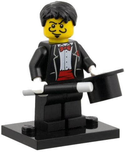 LEGO onderdeel Magician, Series 1 (Complete Set with Stand and Accessories) (col01-9)