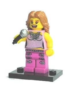 LEGO onderdeel Pop Star, Series 2 (Complete Set with Stand and Accessories) (col02-11)