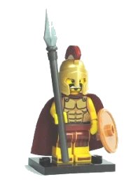 LEGO part Spartan Warrior, Series 2 (Complete Set with Stand and Accessories) col02-2