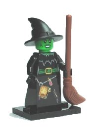 LEGO onderdeel Witch, Series 2 (Complete Set with Stand and Accessories) col02-4