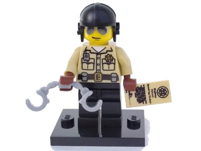 LEGO onderdeel Traffic Cop, Series 2 (Complete Set with Stand and Accessories) (col02-6)
