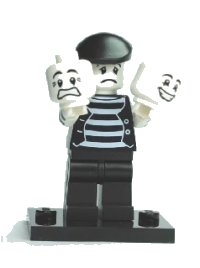LEGO part Mime, Series 2 (Complete Set with Stand and Accessories) col02-9