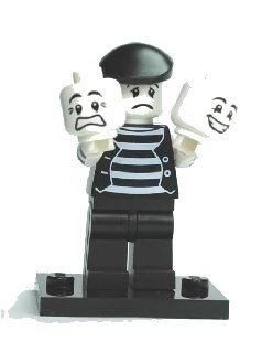 LEGO onderdeel Mime, Series 2 (Complete Set with Stand and Accessories) (col02-9)