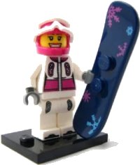LEGO onderdeel Snowboarder, Series 3 (Complete Set with Stand and Accessories) col03-5