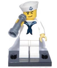 LEGO onderdeel Sailor, Series 4 (Complete Set with Stand and Accessories) col04-10