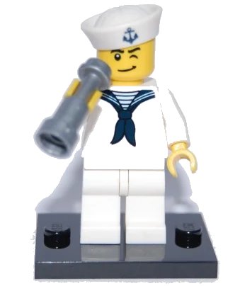 LEGO onderdeel Sailor, Series 4 (Complete Set with Stand and Accessories) (col04-10)