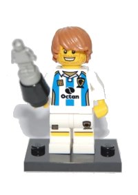 LEGO onderdeel Soccer Player, Series 4 (Complete Set with Stand and Accessories) col04-11