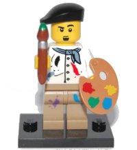 LEGO part Artist, Series 4 (Complete Set with Stand and Accessories) col04-14