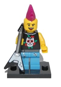 LEGO onderdeel Punk Rocker, Series 4 (Complete Set with Stand and Accessories) col04-4