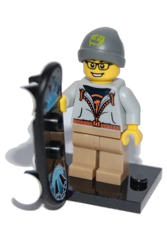 LEGO onderdeel Street Skater, Series 4 (Complete Set with Stand and Accessories) (col04-9)
