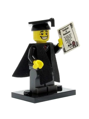 LEGO onderdeel Graduate, Series 5 (Complete Set with Stand and Accessories) (col05-1)