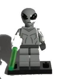 LEGO part Classic Alien, Series 6 (Complete Set with Stand and Accessories) col06-1