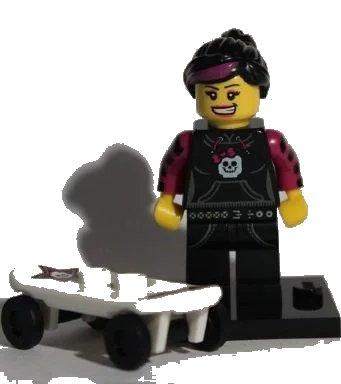 LEGO onderdeel Skater Girl, Series 6 (Complete Set with Stand and Accessories) (col06-12)