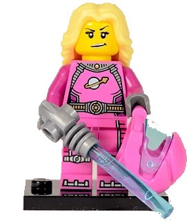 LEGO onderdeel Intergalactic Girl, Series 6 (Complete Set with Stand and Accessories) (col06-13)