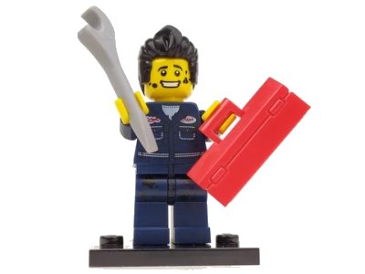 LEGO onderdeel Mechanic, Series 6 (Complete Set with Stand and Accessories) (col06-15)