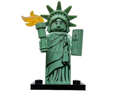 LEGO onderdeel Lady Liberty, Series 6 (Complete Set with Stand and Accessories) (col06-4)