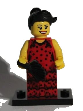 LEGO onderdeel Flamenco Dancer, Series 6 (Complete Set with Stand and Accessories) (col06-6)