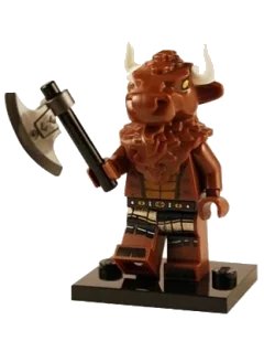 LEGO onderdeel Minotaur, Series 6 (Complete Set with Stand and Accessories) (col06-8)