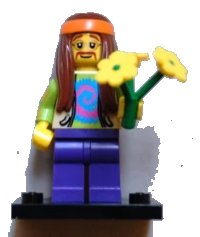 LEGO part Hippie, Series 7 (Complete Set with Stand and Accessories) col07-11