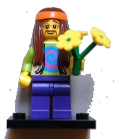 LEGO onderdeel Hippie, Series 7 (Complete Set with Stand and Accessories) (col07-11)