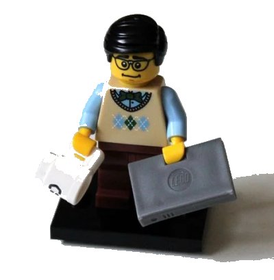 LEGO onderdeel Computer Programmer, Series 7 (Complete Set with Stand and Accessories) (col07-12)