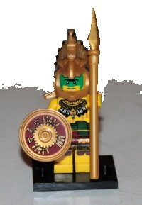 LEGO part Aztec Warrior, Series 7 (Complete Set with Stand and Accessories) col07-2