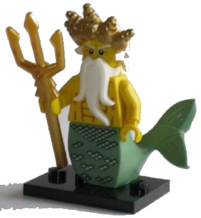 LEGO onderdeel Ocean King, Series 7 (Complete Set with Stand and Accessories) (col07-5)