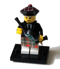 LEGO part Bagpiper, Series 7 (Complete Set with Stand and Accessories) col07-6