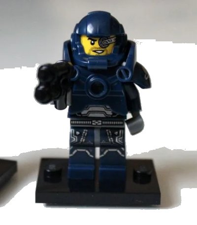 LEGO onderdeel Galaxy Patrol, Series 7 (Complete Set with Stand and Accessories) (col07-8)
