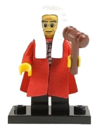 LEGO onderdeel Judge, Series 9 (Complete Set with Stand and Accessories) (col09-10)