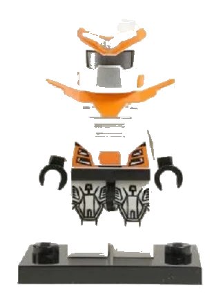 LEGO onderdeel Battle Mech, Series 9 (Complete Set with Stand and Accessories) (col09-13)