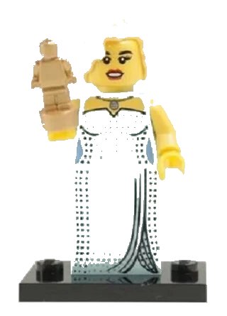 LEGO onderdeel Hollywood Starlet, Series 9 (Complete Set with Stand and Accessories) (col09-3)