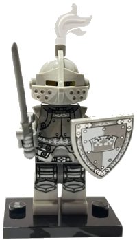 LEGO part Heroic Knight, Series 9 (Complete Set with Stand and Accessories) col09-4