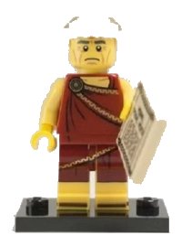 LEGO part Roman Emperor, Series 9 (Complete Set with Stand and Accessories) col09-5