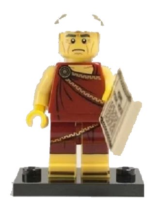 LEGO onderdeel Roman Emperor, Series 9 (Complete Set with Stand and Accessories) (col09-5)