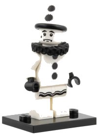 LEGO onderdeel Sad Clown, Series 10 (Complete Set with Stand and Accessories) col10-11