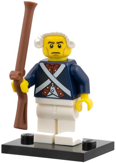 LEGO onderdeel Revolutionary Soldier, Series 10 (Complete Set with Stand and Accessories) (col10-12)