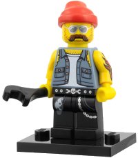 LEGO part Motorcycle Mechanic, Series 10 (Complete Set with Stand and Accessories) col10-16