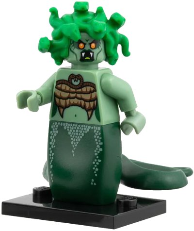 LEGO onderdeel Medusa, Series 10 (Complete Set with Stand and Accessories) (col10-2)