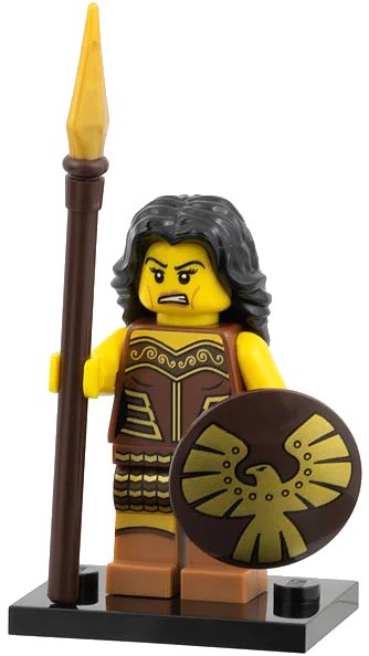 LEGO onderdeel Warrior Woman, Series 10 (Complete Set with Stand and Accessories) (col10-4)