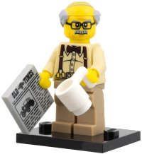 LEGO onderdeel Grandpa, Series 10 (Complete Set with Stand and Accessories) col10-8