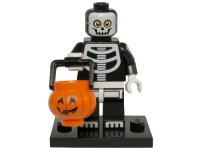 LEGO part Skeleton Guy, Series 14 (Complete Set with Stand and Accessories) col14-11