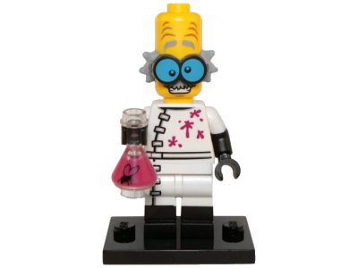 LEGO onderdeel Monster Scientist, Series 14 (Complete Set with Stand and Accessories) (col14-3)